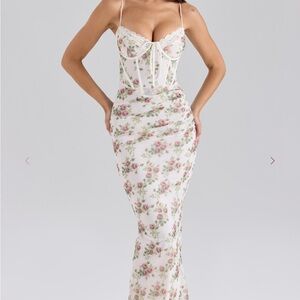 House of CB Calista Mesh Corset Floral Dress